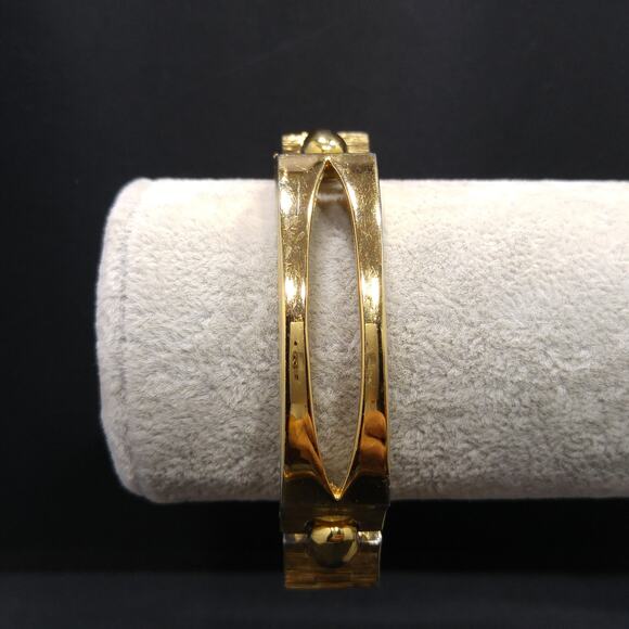 Vintage Monet Modern Mid-Century Bracelet, Gold Plated, 1950s - Picture 5 of 10